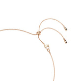 Constella necklace, Crystal pearl, Round cuts, White, Rose gold-tone plated